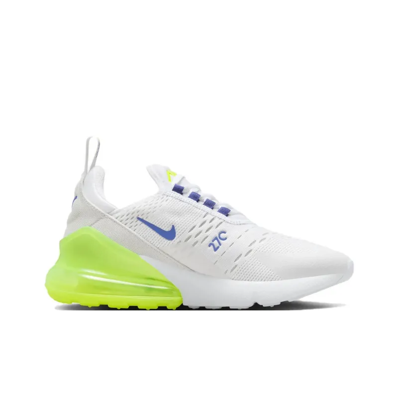 Nike Air Max 270 Anti Slip Wear Resistant Kids Lifestyle Shoes White Green Teenagers-1