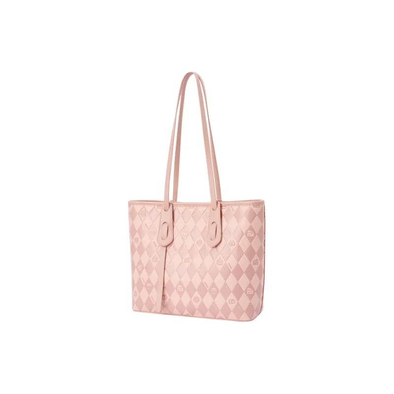 SEM/R Synthetic Leather Tote Bag, Shopping Bag, Shoulder Bag Women's Grey Tones/khaki/fantasy Pink-14