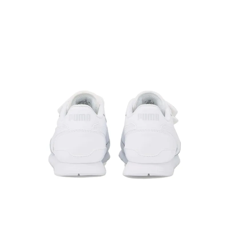 Puma ST Runner V3 Leather Little Kid 'Triple White'-3