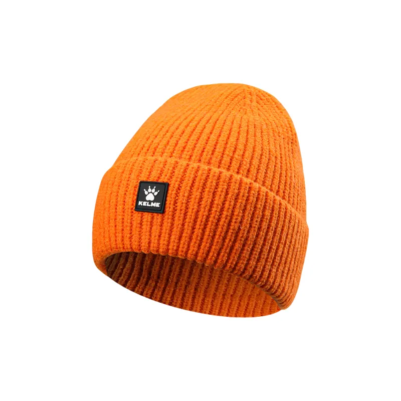 KELME Acrylic Nylon Beanies Unisex Black Orange Beige-1