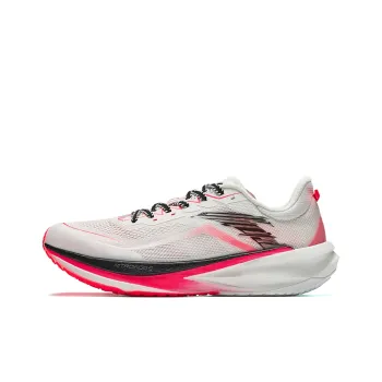 ANTA Plastic Pioneer Running Shoes Men Low Top Papyrus White/Fluorescent Bright Red/Basic Black