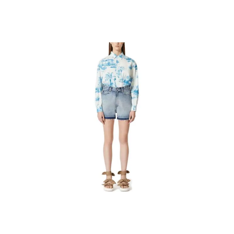 RED VALENTINO Denim Shorts Women's Blue-1