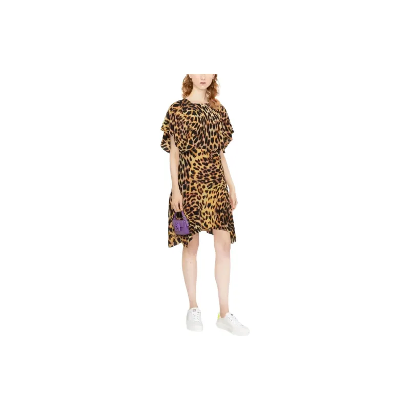 Stella McCartney Leopard print Silk Flounce Dress-1