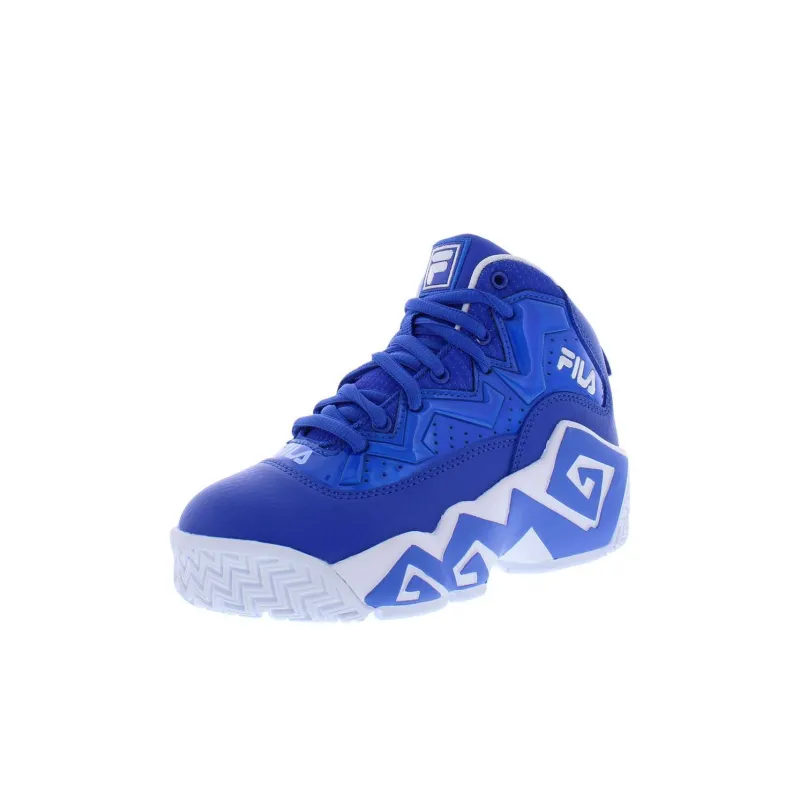 FILA KIDS Abrasion Resistant Breathable Mid Top Children's Basketball Shoes Blue Children Aged 3 7 Years Old-1