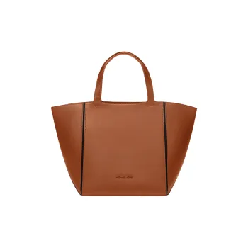 MICHAEL KORS Cow Leather Tote Bag, Shopping Bag, Handbag Medium Size Women's Leather Brown