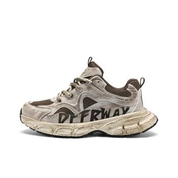 DEERWAY Anti Slip Wear Resistant Low Top Chunky Sneakers Men's
