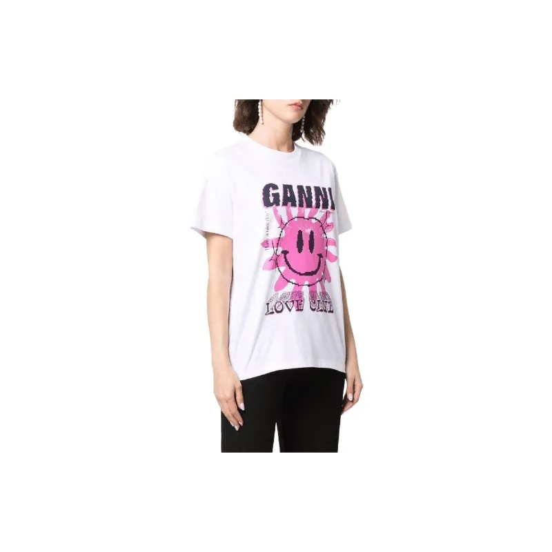 GANNI T Shirts Women's White-2