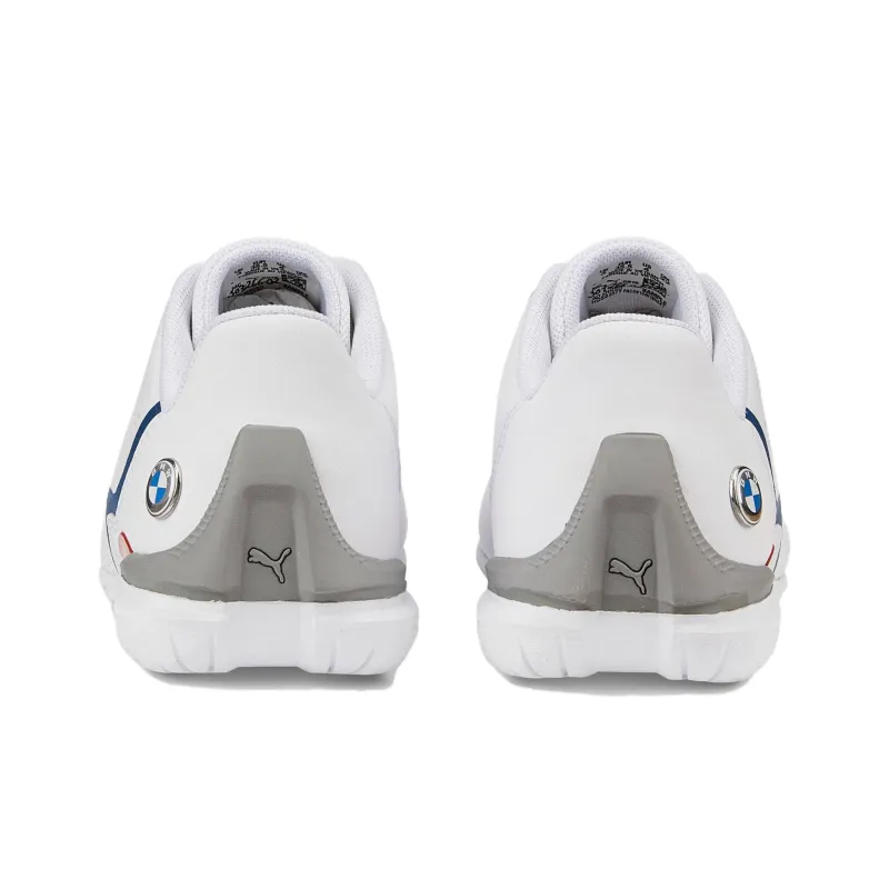 PUMA BMW M Motorsport Anti Slip Wear Resistant Kids Lifestyle Shoes White Gray Teenagers-4