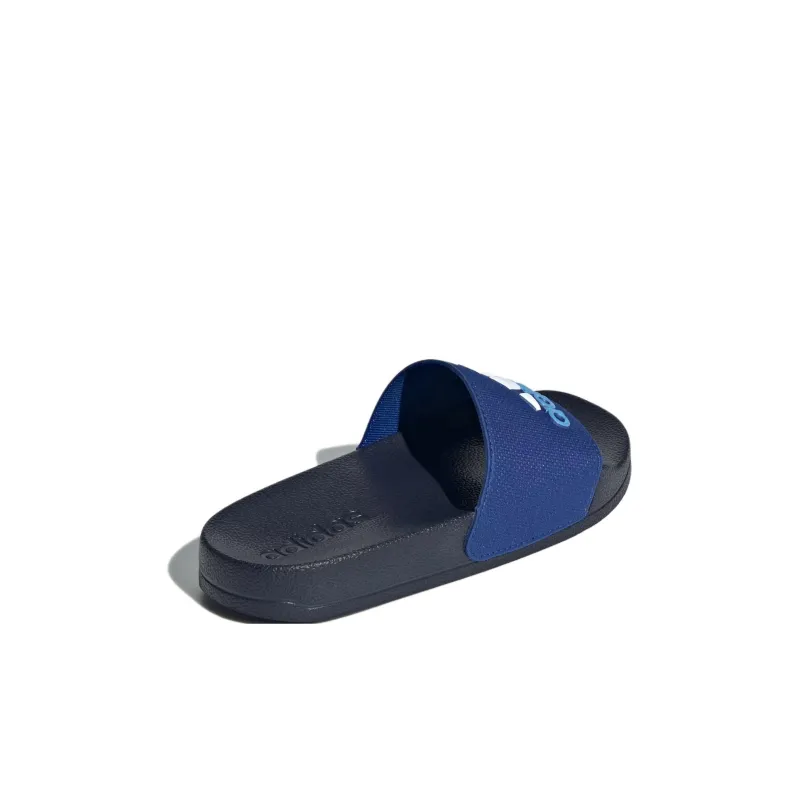 Adidas ADILETTE SHOWER Anti Slip Wear Resistant Kids' Slippers Blue Black Kids'-3