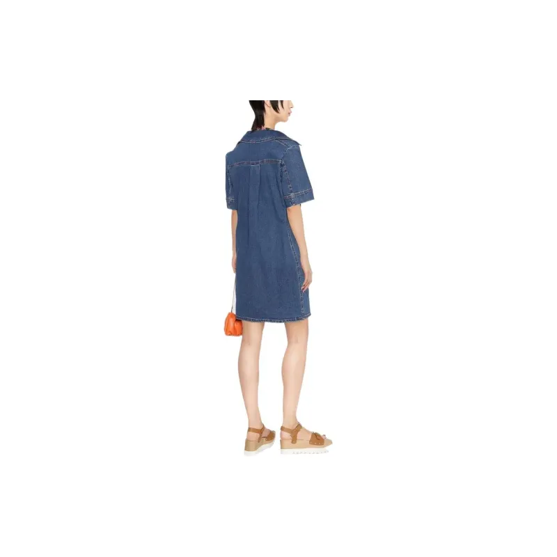 See By Chloe Denim Short Skirts Women's Blue-2