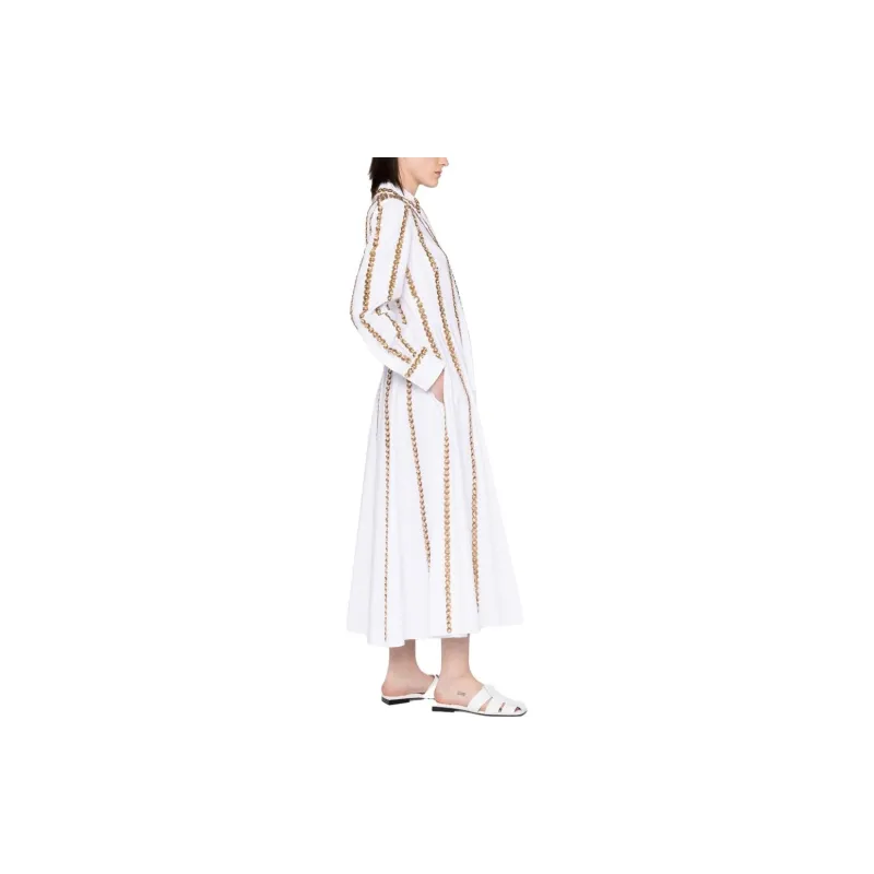 Valentino Long-Sleeved Dresses Women's White-3