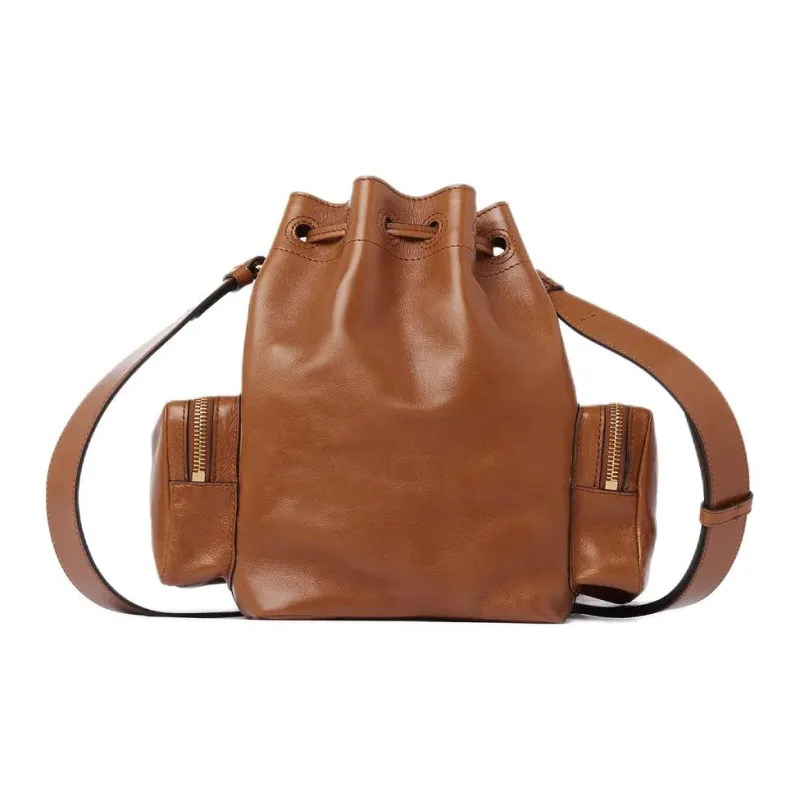 Chloe Cow Leather Bucket Bags Crossbody Bag Shoulder Bag Regular Women's Clay Brown-3