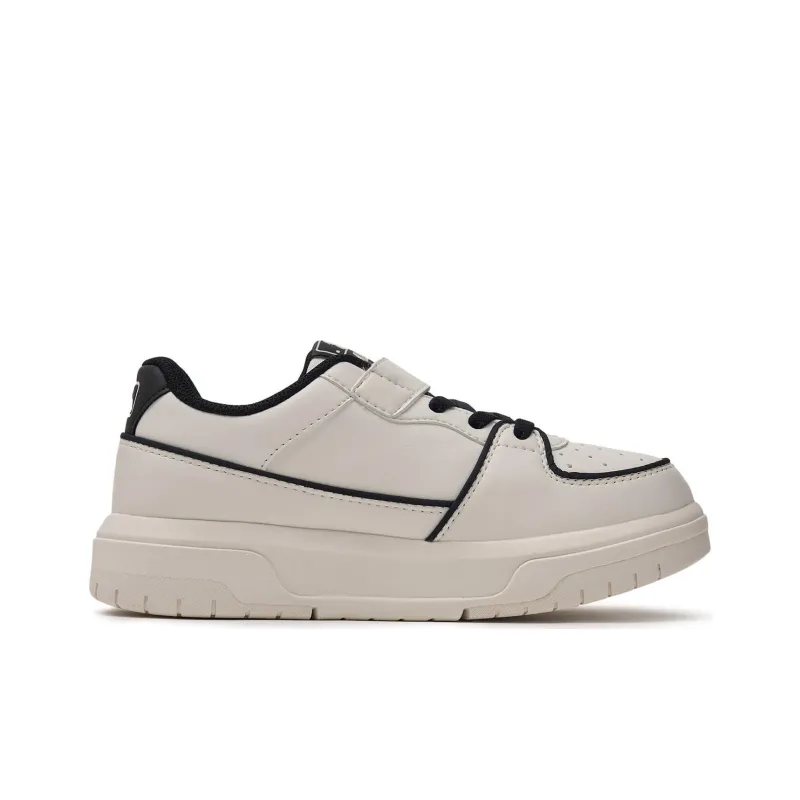 MLB Chunky Liner Slip Resistant Low Top Kids' Skateboarding Shoes Beige Black Teenagers-1