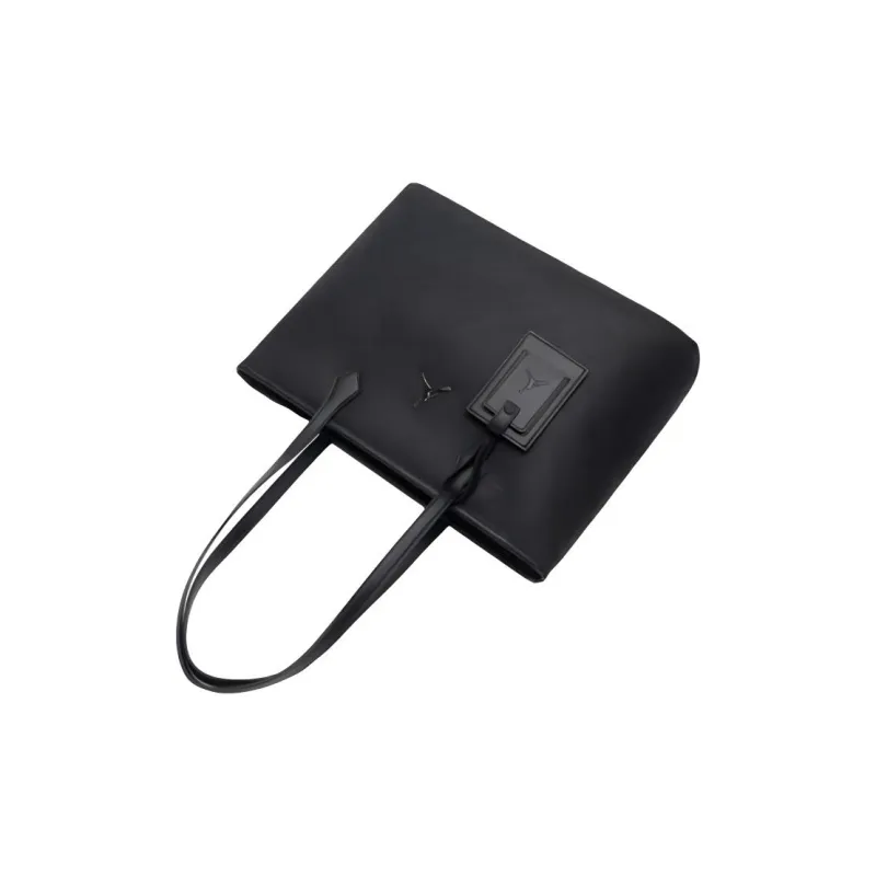 Jordan Synthetic Leather Tote Bag, Shopping Bag, Handbag Unisex Black-3