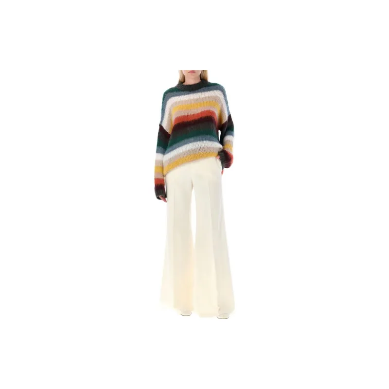 Chloé High-Waisted Flared Trousers-2