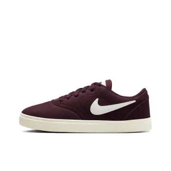 Nike SB Check Anti Slip Wear Resistant Low Top Kids' Skateboarding Shoes Burgundy Teenagers