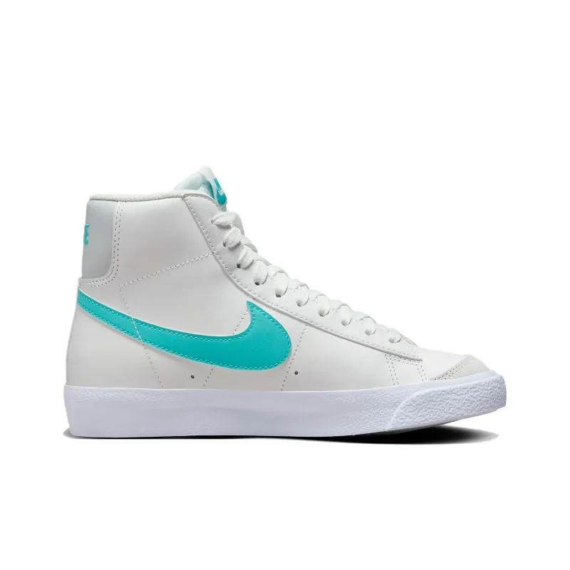 Nike Blazer '77 Anti Kick Support High Top Kids' Skateboarding Shoes White Green Teenagers-1