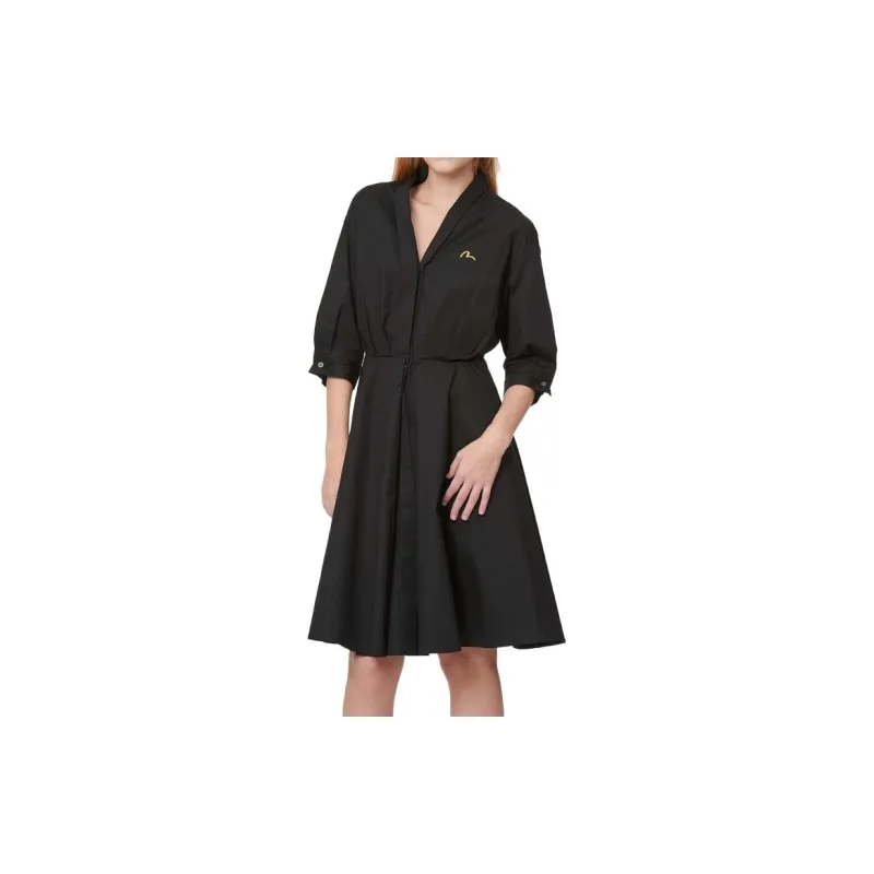 EVISU Long Sleeved Dresses Women's Black-4