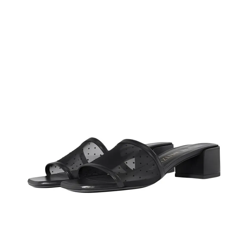 Stuart Weitzman/SW Cayman Slide Slippers Women's Black-2