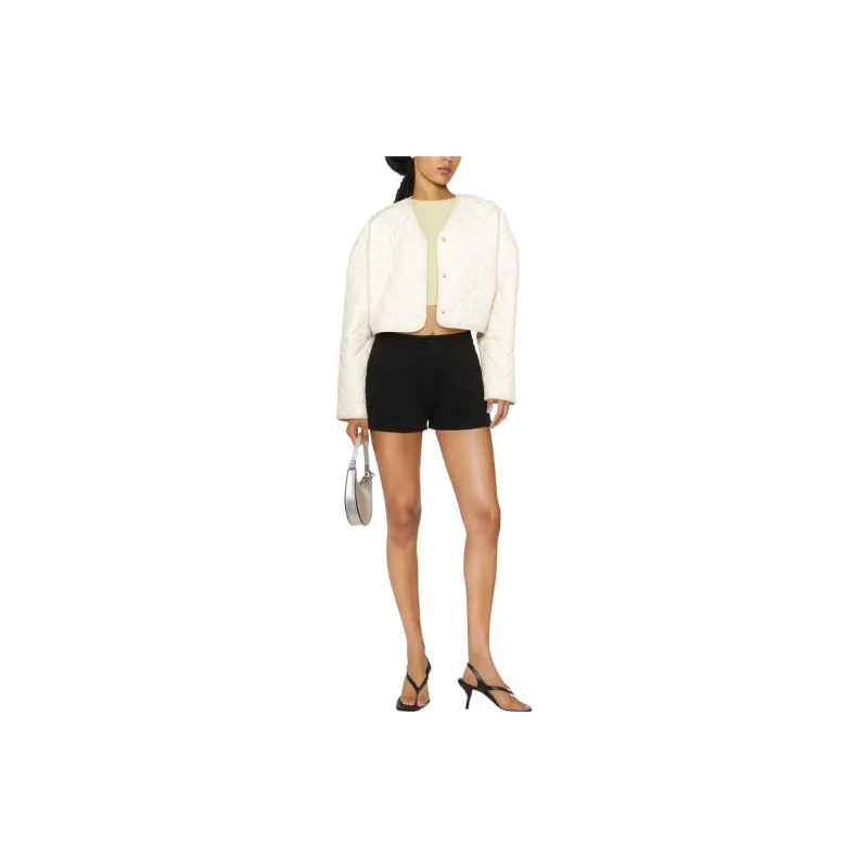 T By Alexander Wang Puff Paint Logo Sweatshorts Black-1