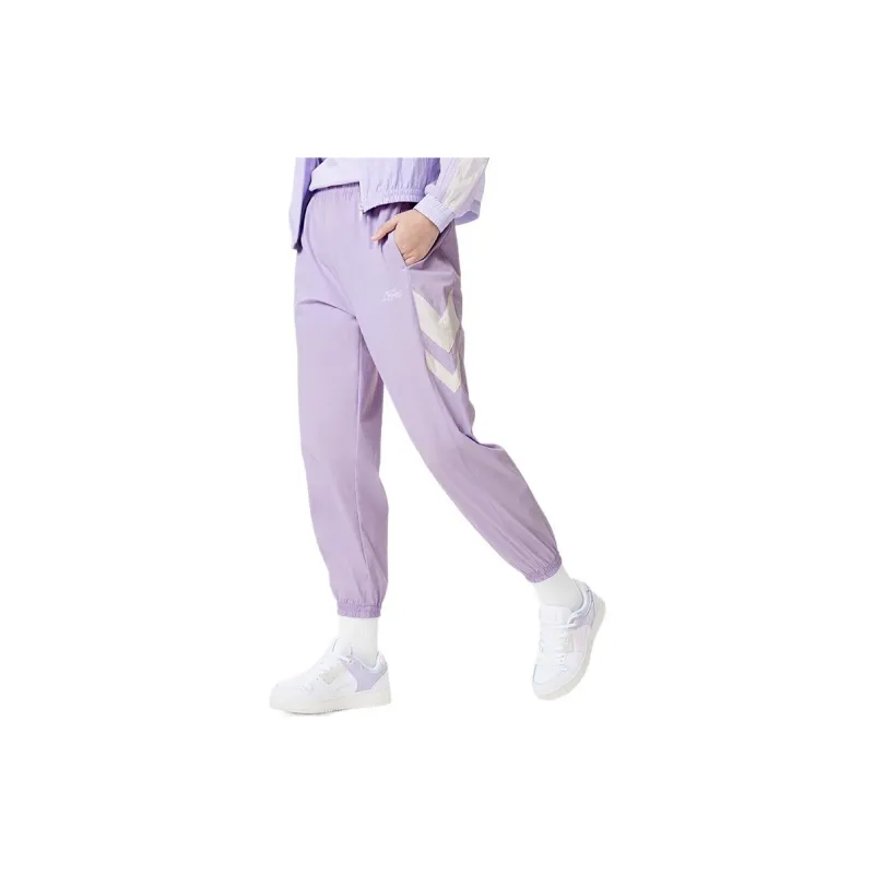 LINING Sports Life Collection Knitted Sweatpants Women's Lavender-5