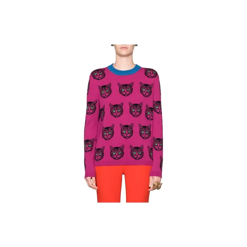 GUCCI Sweaters Women's Rose Red-1