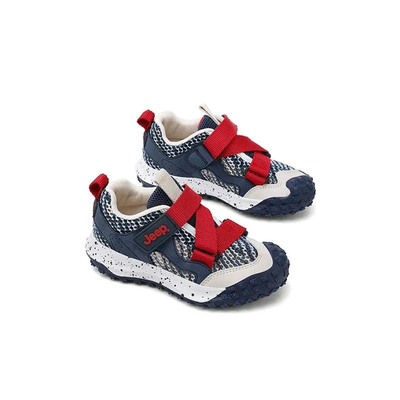 Jeep Anti Slip And Wear Resistant Breathable Kids Lifestyle Shoes Dark Blue Red Kids'-3
