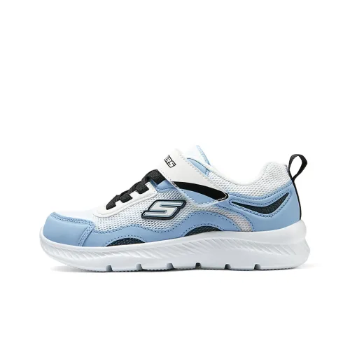 Skechers Cushioning Wear Resistant Kids Lifestyle Shoes White Blue Teenagers
