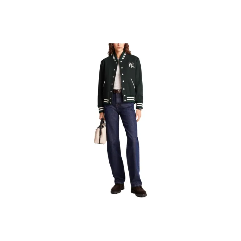 SPORTY & RICH x New York Yankees FW24 Jackets Coats Women's Forest Color-2