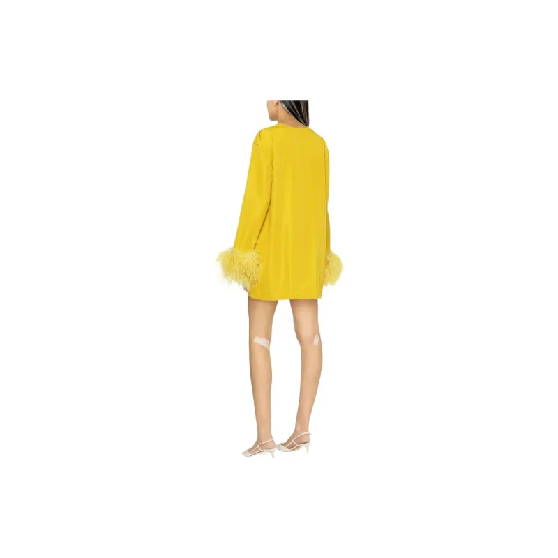 Valentino Long-Sleeved Dresses Women's Yellow-2