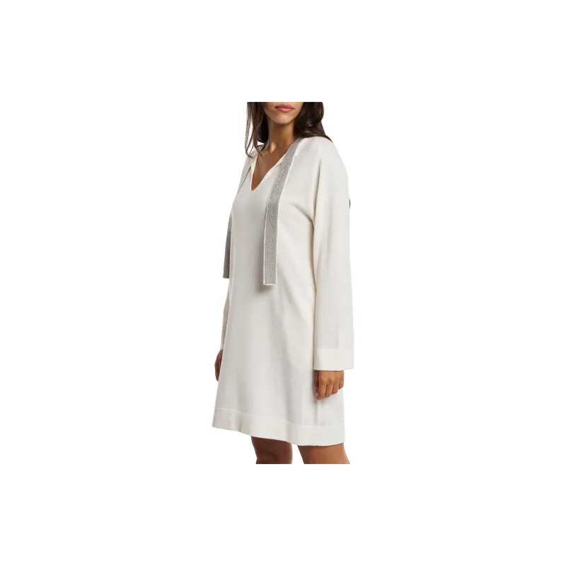 Fabiana Filippi Long Sleeved Dresses Women's White-3