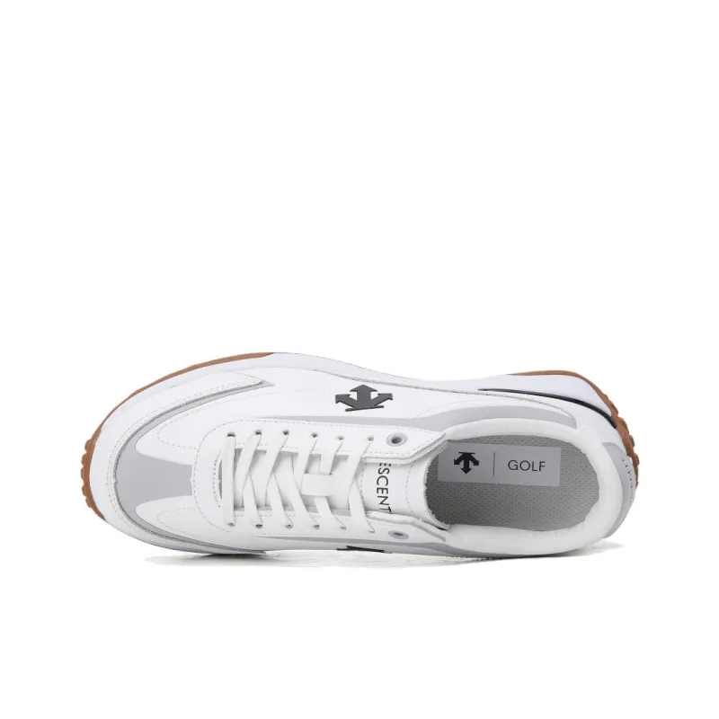 DESCENTE Golf Anti Slip Wear Resistant Low Top Golf Shoes Unisex White-4