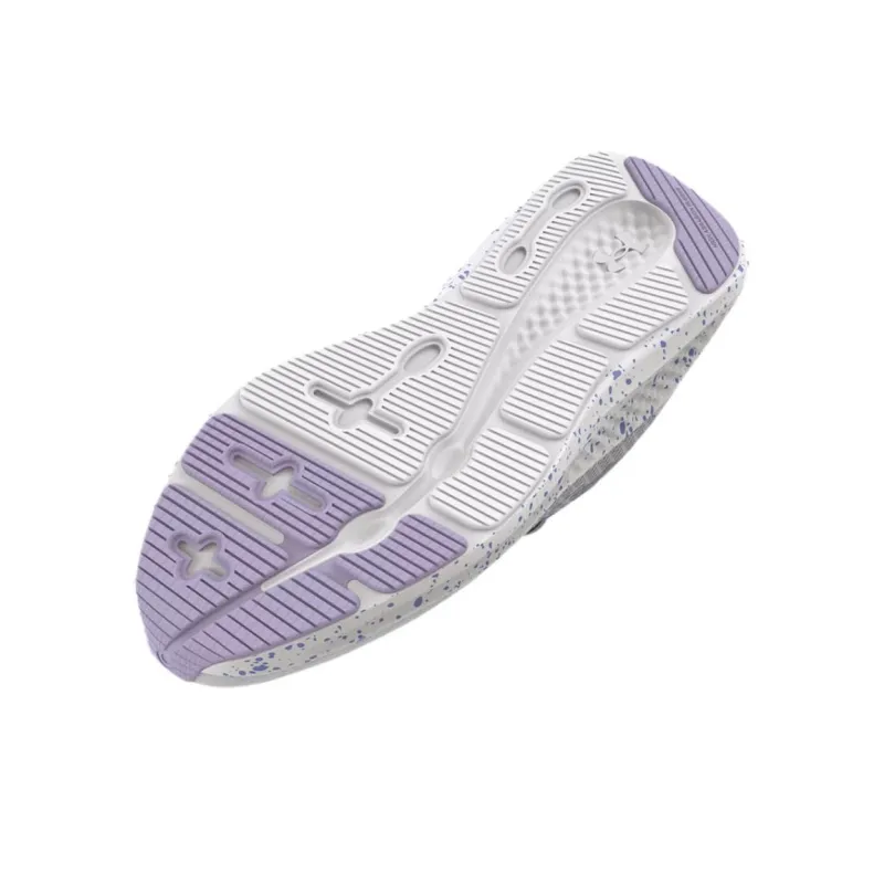 Under Armour Charged Pursuit 3 Anti-Slip Wear-Resistant Low-Top Kids' Running Shoes Gray Silver Teenagers-4