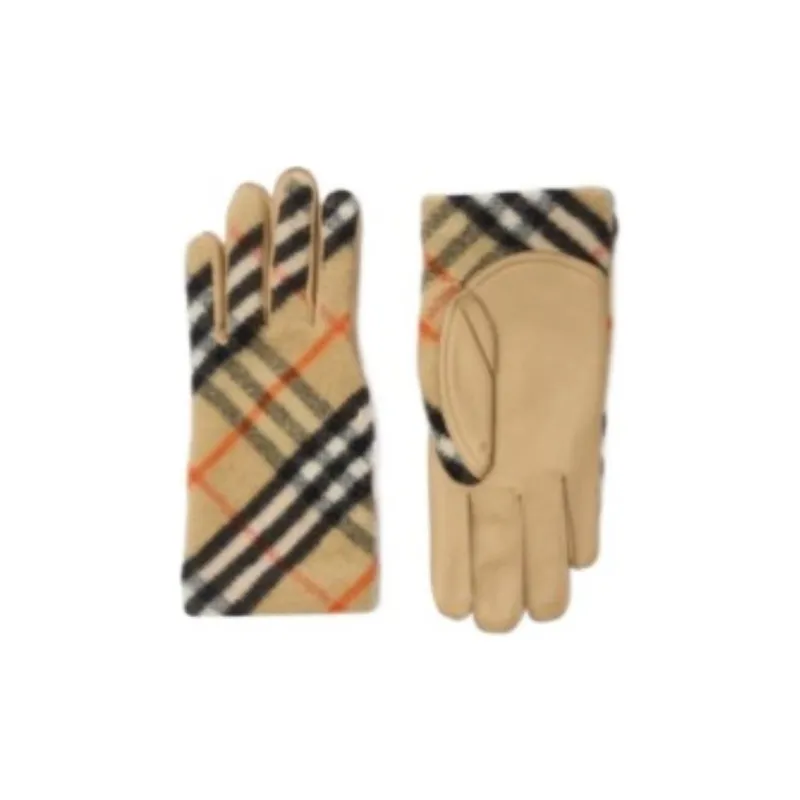 Burberry Wool Gloves Men's Khaki-1