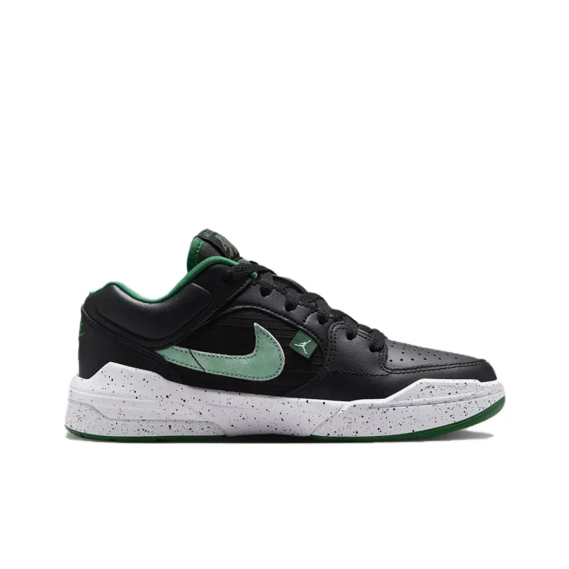 Jordan Stadium 90 Slip Resistant Low Top Kids Lifestyle Shoes Black Green Teenagers-1
