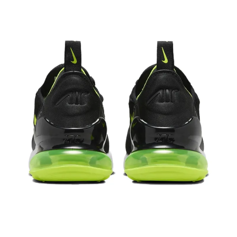 Nike Air Max 270 Anti Slip Wear Resistant Kids Lifestyle Shoes Black Green Teenagers-3
