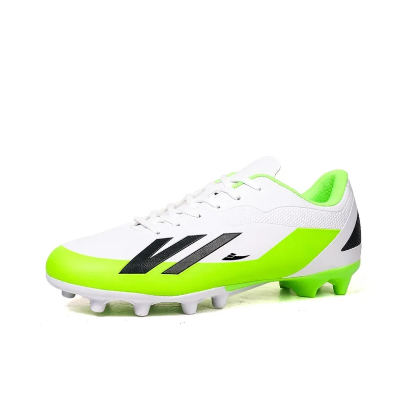 Kuding Soccer Shoes Unisex Low Top Black Royal Blue/Lake Blue/White/Orange Red-7