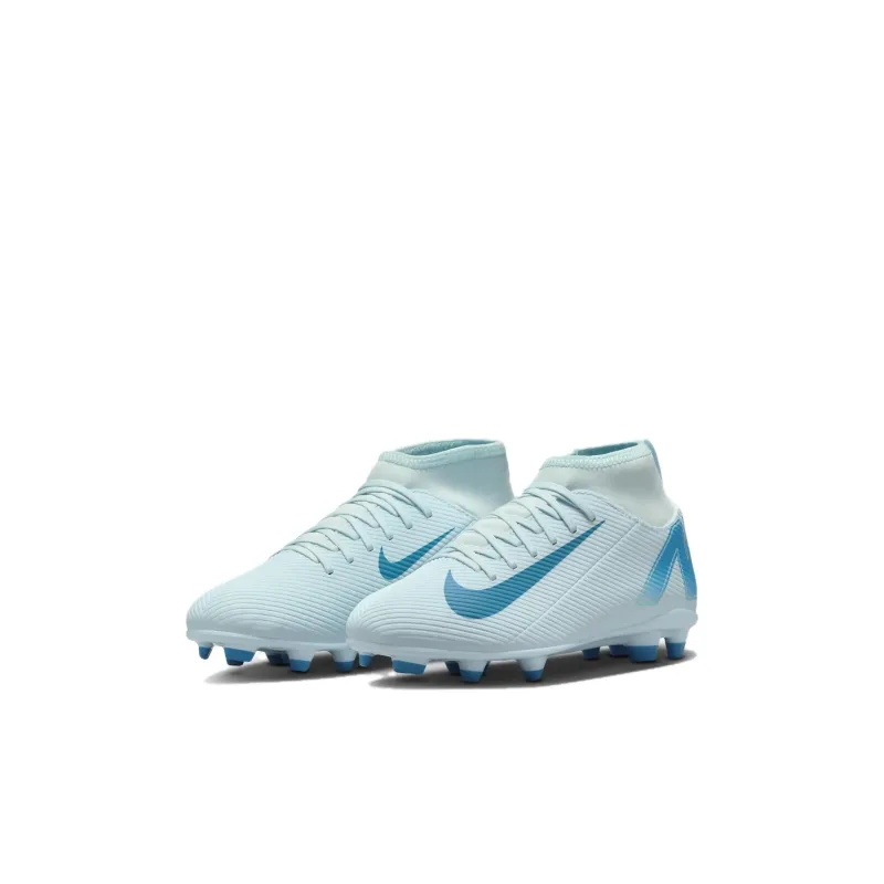 Nike Mercurial Superfly 10 Anti Slip Wear Resistant Mid Top Kids' Soccer Shoes Blue Kids'-2