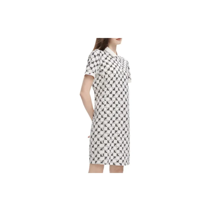 FILA Valentine's Day Collection Short Sleeved Dress Women's All Over Print-3