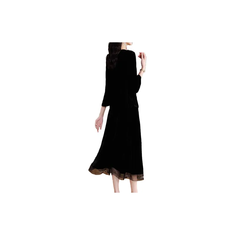 Mapping Skirt Set Women's Black-2