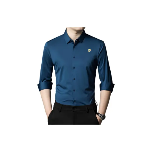 PIERRE CARDIN Shirts Men Sapphire Blue