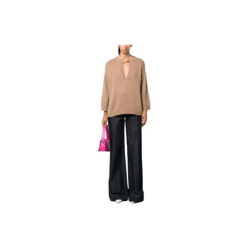 Valentino Stud Embellished Long Sleeved Jumper-1