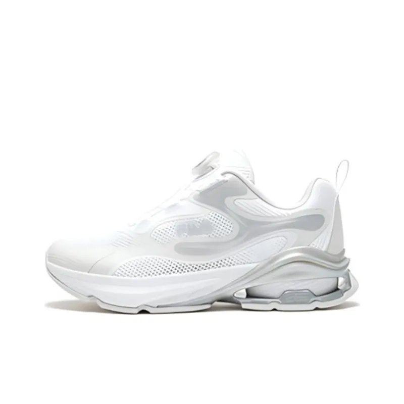 FILA KIDS Anti Slip Wear Resistant Low Top Kids' Running Shoes White Gray Teenagers-0
