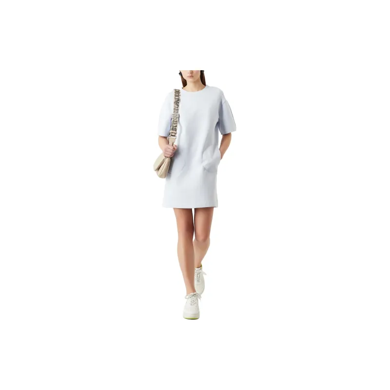 EMPORIO ARMANI Short Sleeved Dresses Women's Light Blue-1