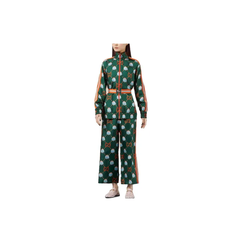 GUCCI Long Sleeved Dresses Women's Green-2