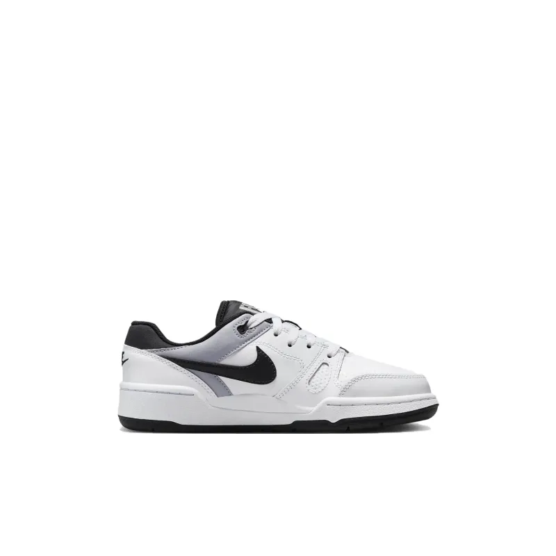 Nike Full Force Cushioning Wear Resistant Low Top Skateboard Shoes White Gray Kids'-1