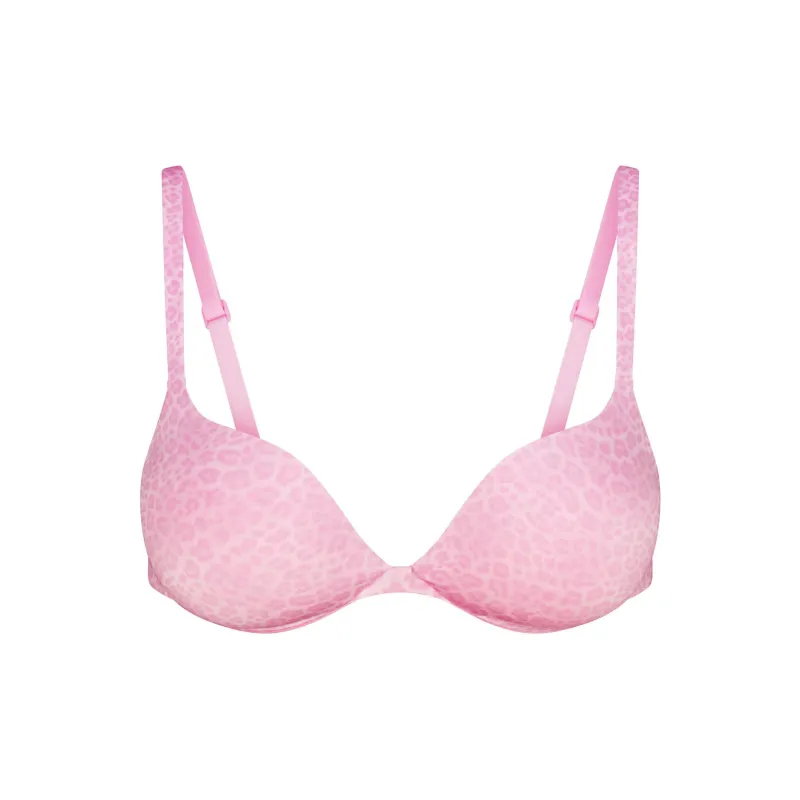 SKIMS FW24 ULTIMATE BRA TEARDROP PUSH-UP BRA Bra Women's 1 Pack Bubble Gum Leopard Print-0