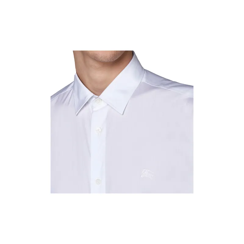 Burberry Logo Embroidered Short Sleeved Shirt-1