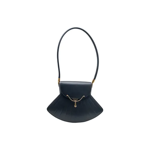 SHANSHUIJI Cow Leather Dome Bag Shoulder Bag Large Size Regular Women's Starry Night Black