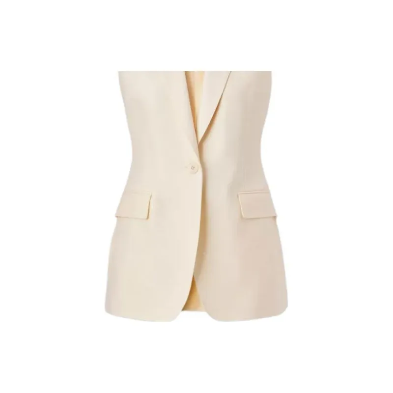 Burberry SS22 Jackets Coats Women's Cheese Milk Beige-6